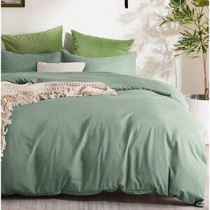 Bedsure Duvet Cover Twin Extra Soft Duvet Cover (68"x90"), Fitted Sheet, Sham